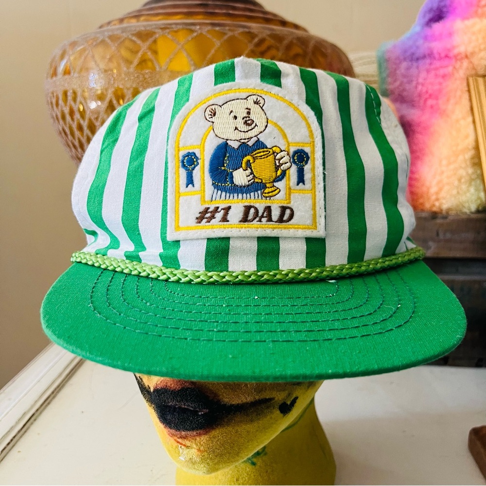 Russ Green and White Striped Cap #1 DAD